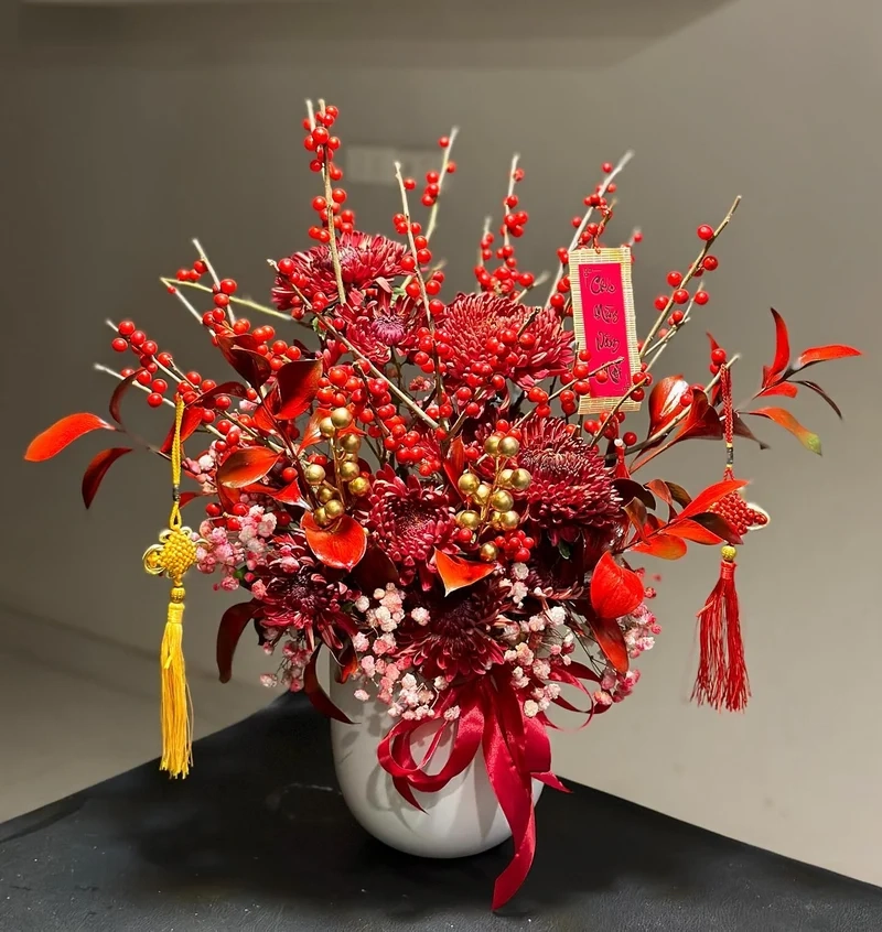 Giữ nét truyền thống cùng Ảnh bình hoa Tết truyền thống