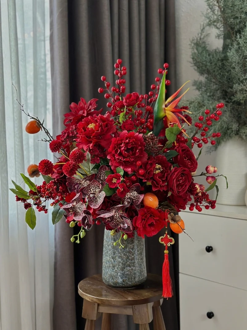 Giữ nét cổ truyền qua Ảnh bình hoa Tết cổ truyền