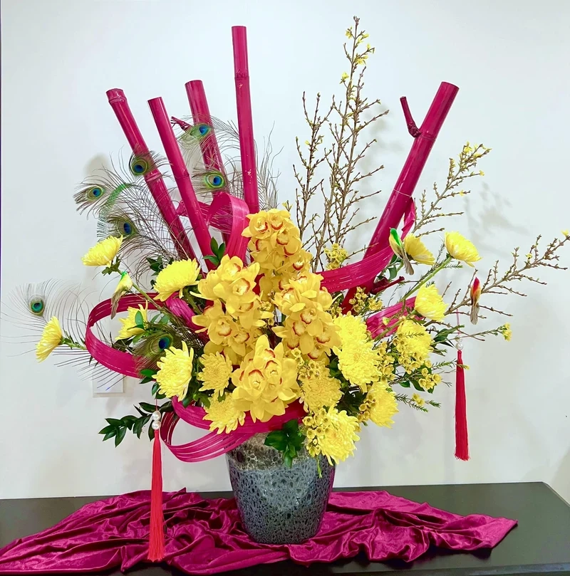 Decor Tết tinh tế nhờ Ảnh bình hoa Tết decor