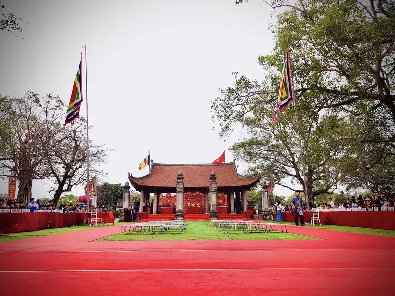 Mẫu hình nền phong cảnh đình làng tết