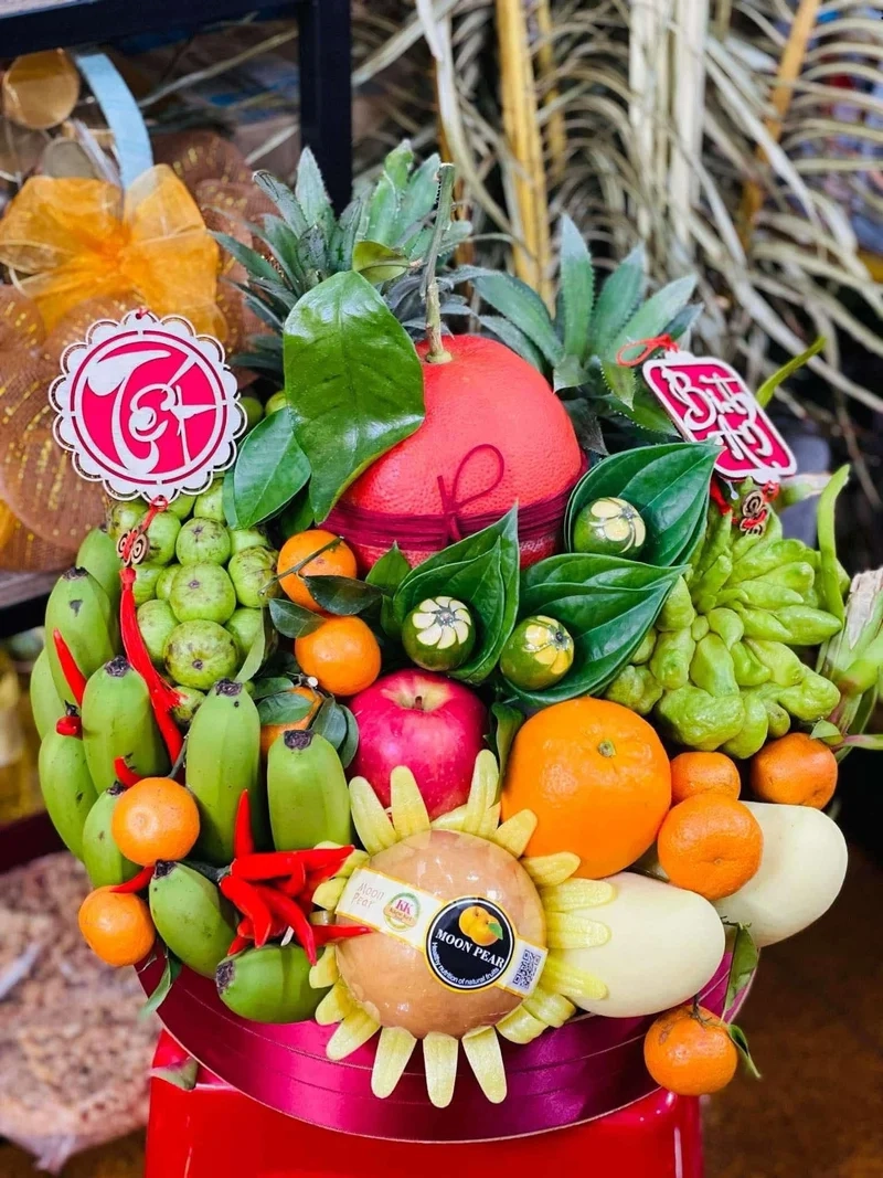 Chụp ảnh Tết lung linh cùng ảnh mâm ngũ quả chụp ảnh đẹp