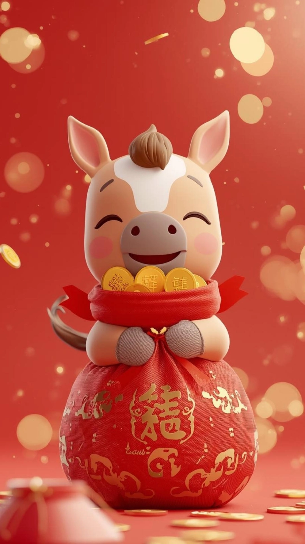 Hình nền ngựa con đáng yêu chạy trên đồng cỏ