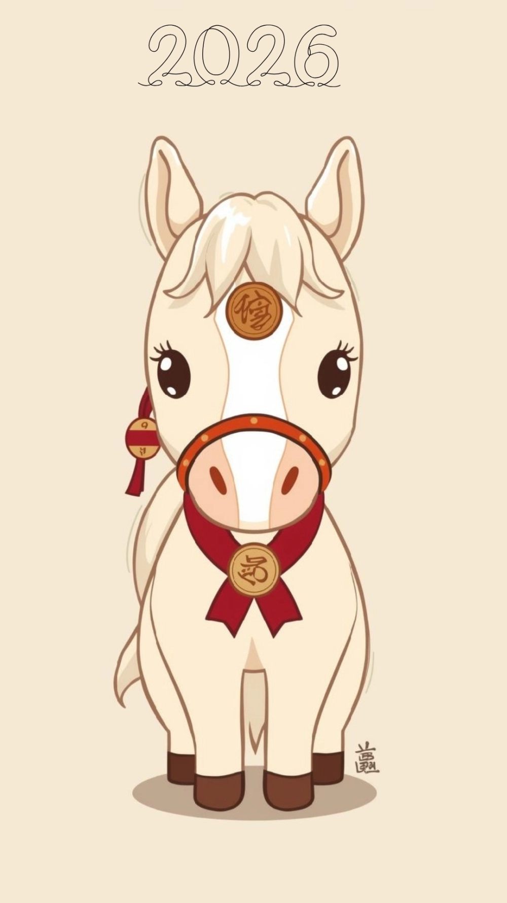 Hình nền ngựa chibi cho bé với màu sắc sinh động