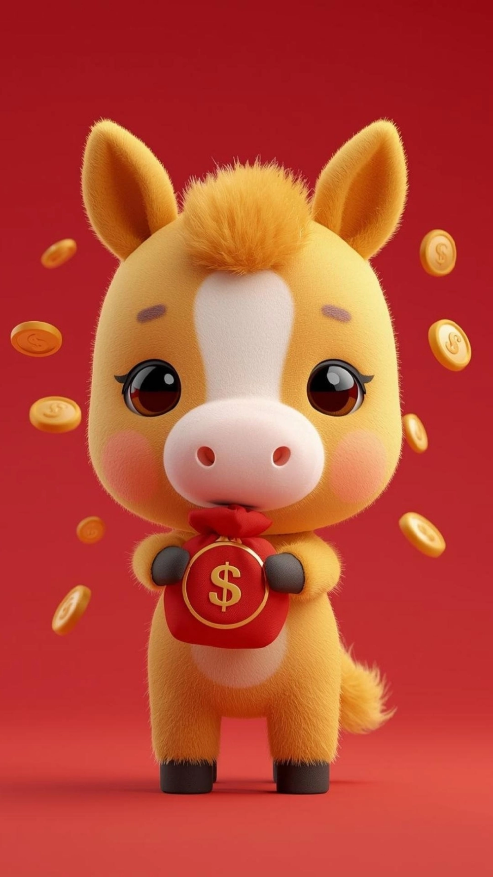 Hình vẽ ngựa chibi dễ thương với gam màu tươi sáng