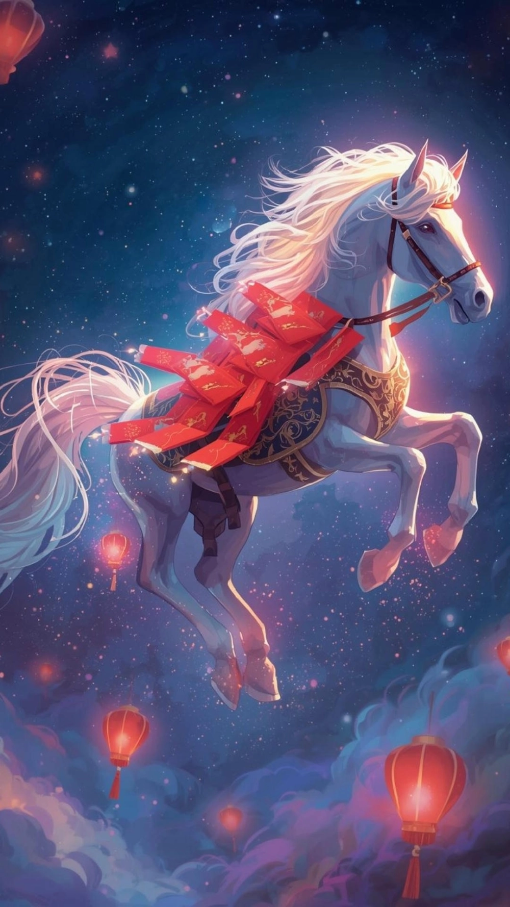 Ngựa con lì xì nét vẽ tinh nghịch