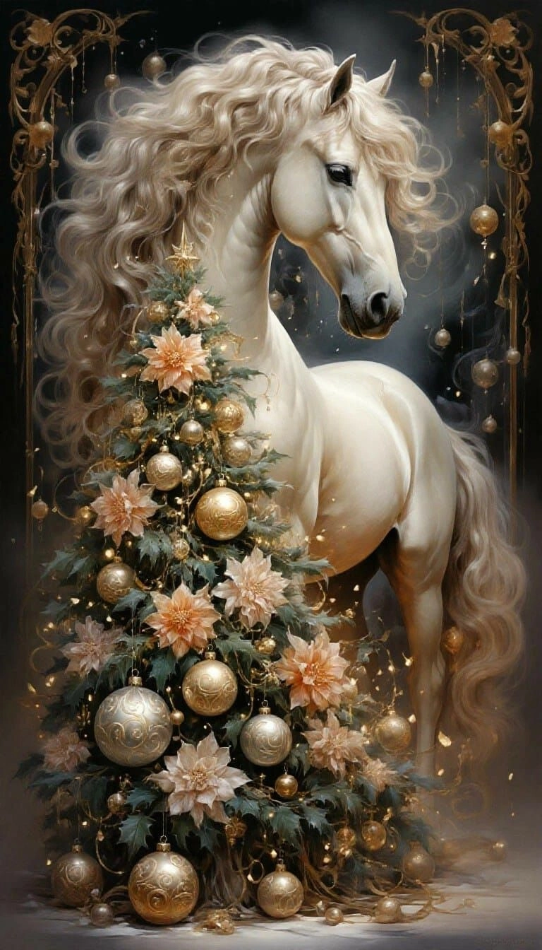 Ảnh ngựa tranh cổ động tết rộn ràng không khí xuân tươi vui