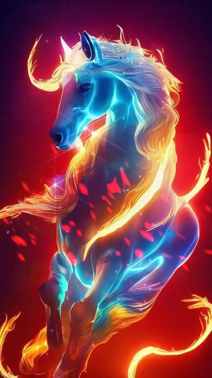 Hình nền ngựa tranh cát độc lạ và đầy tính nghệ thuật đương đại