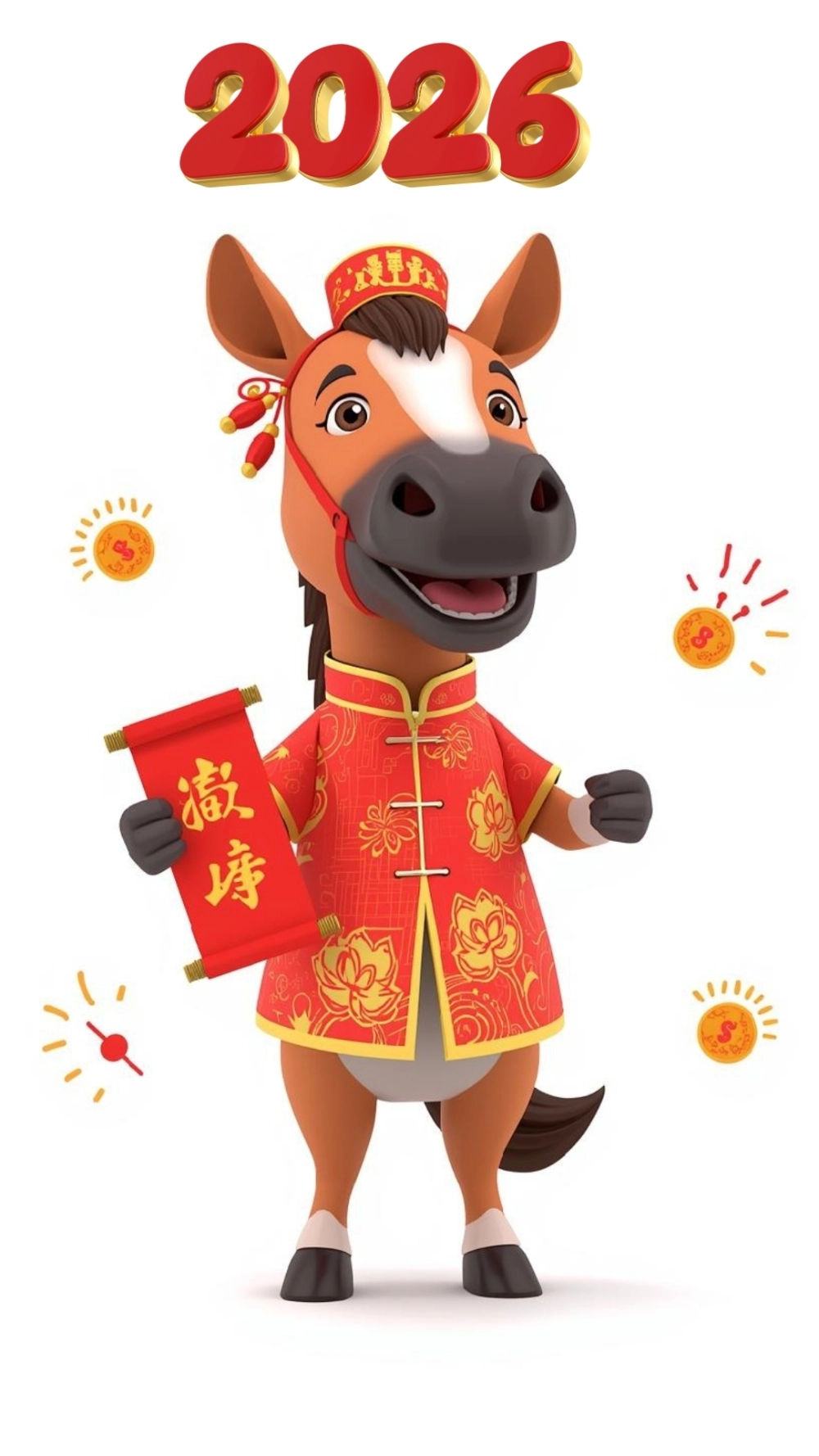 Ảnh ngựa bính ngọ áo dài khăn đóng sang trọng