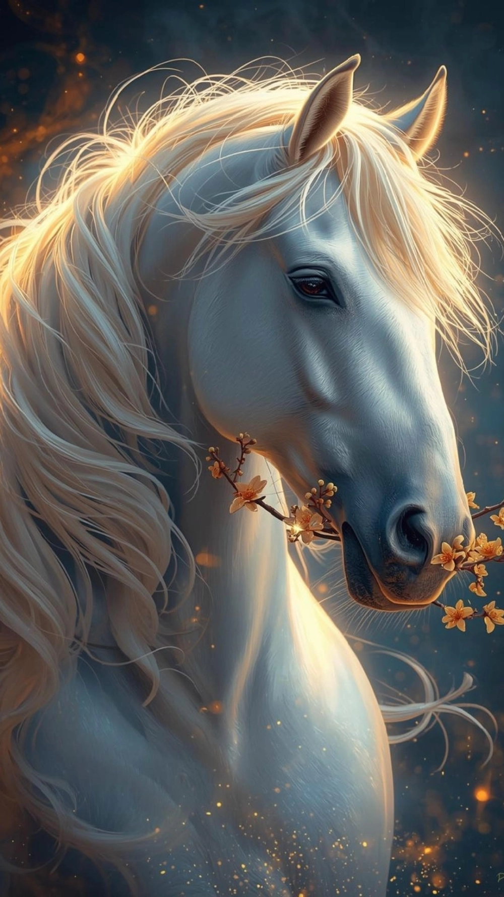 Ngựa và hoa tết vector thiết kế chuyên nghiệp