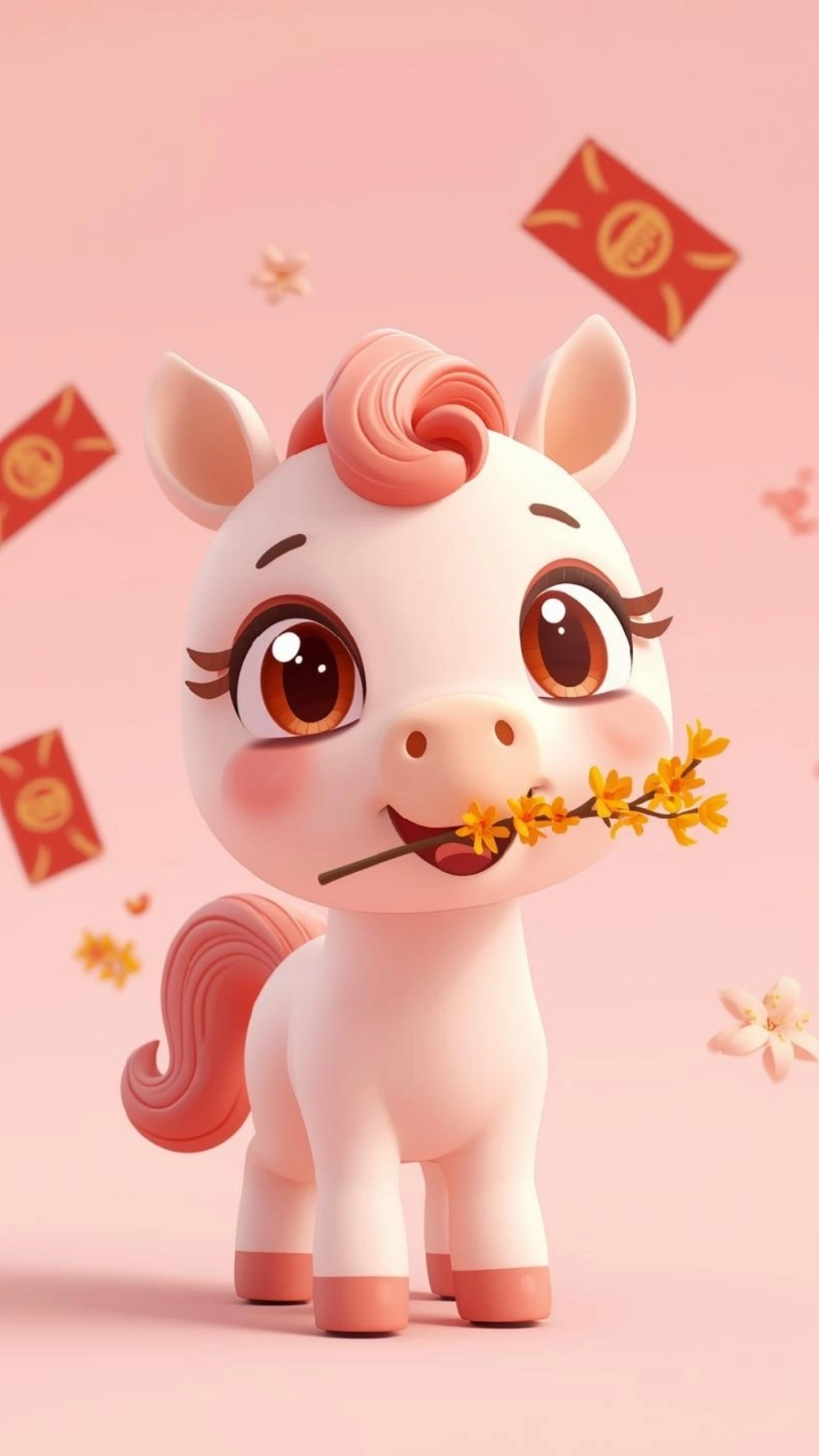 Hình nền ngựa tết miền nam với sắc mai vàng