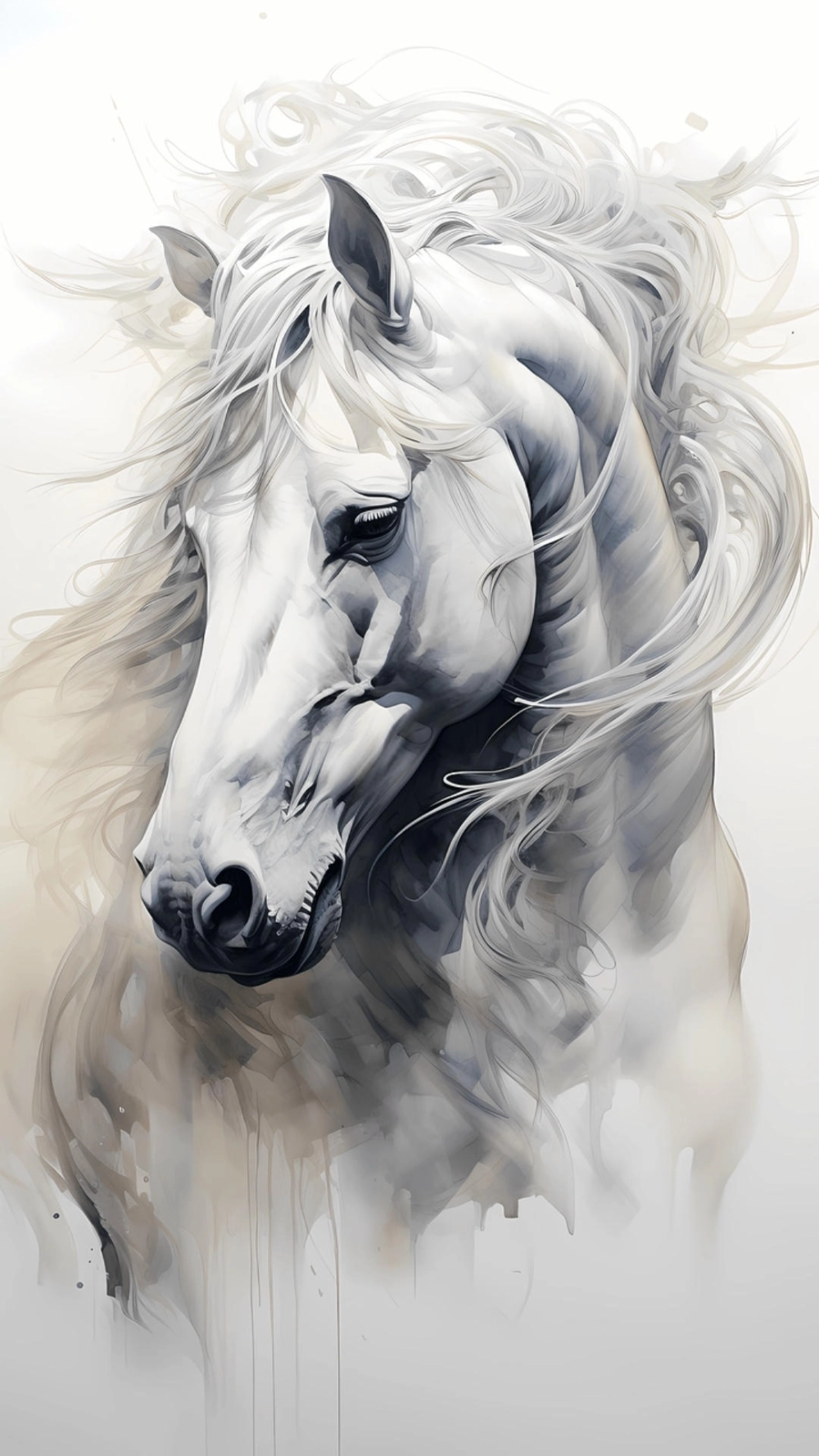 Ảnh ngựa ai siêu thực với đôi cánh thiên thần huyền ảo