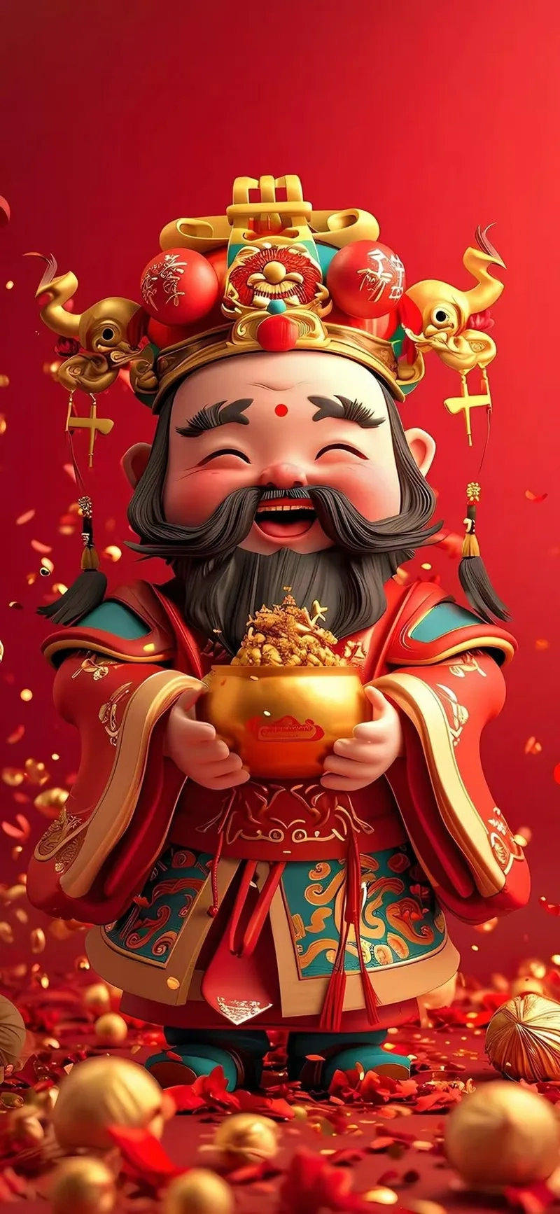 Ảnh thần tài 4k tài lộc hợp phong thủy