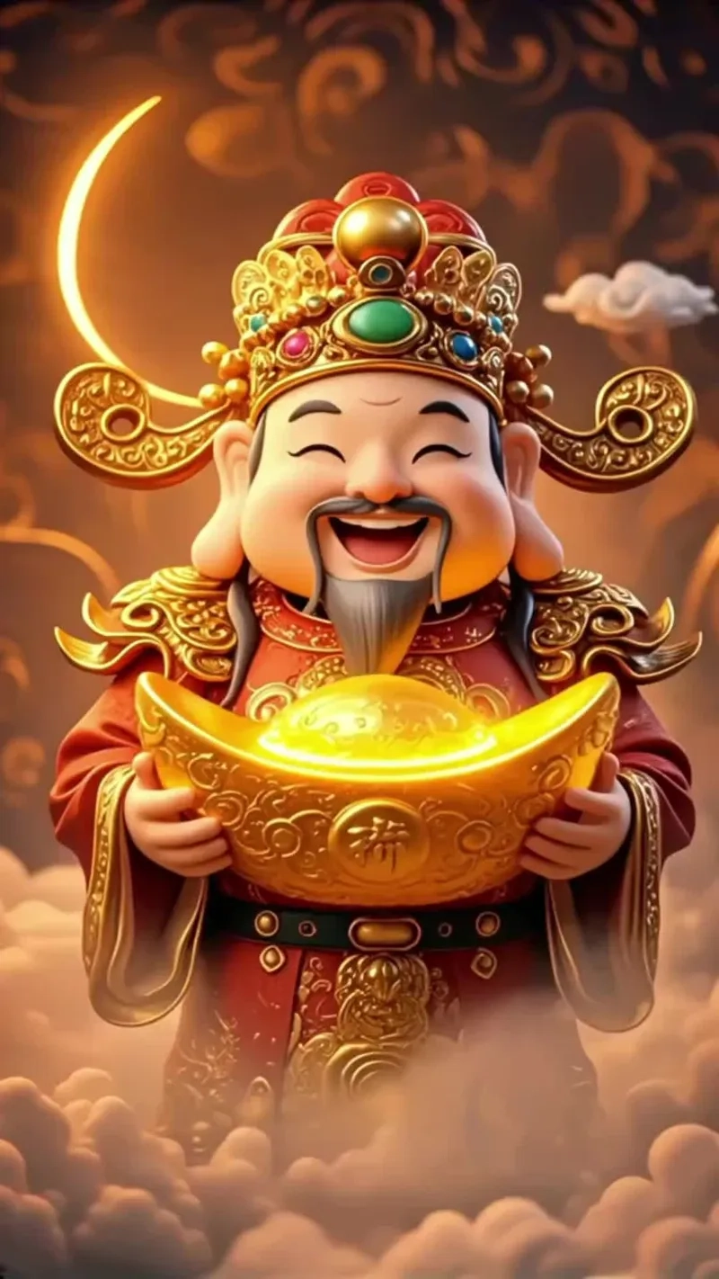 Ảnh thần tài 4k ngày tết cầu năm mới phát đạt