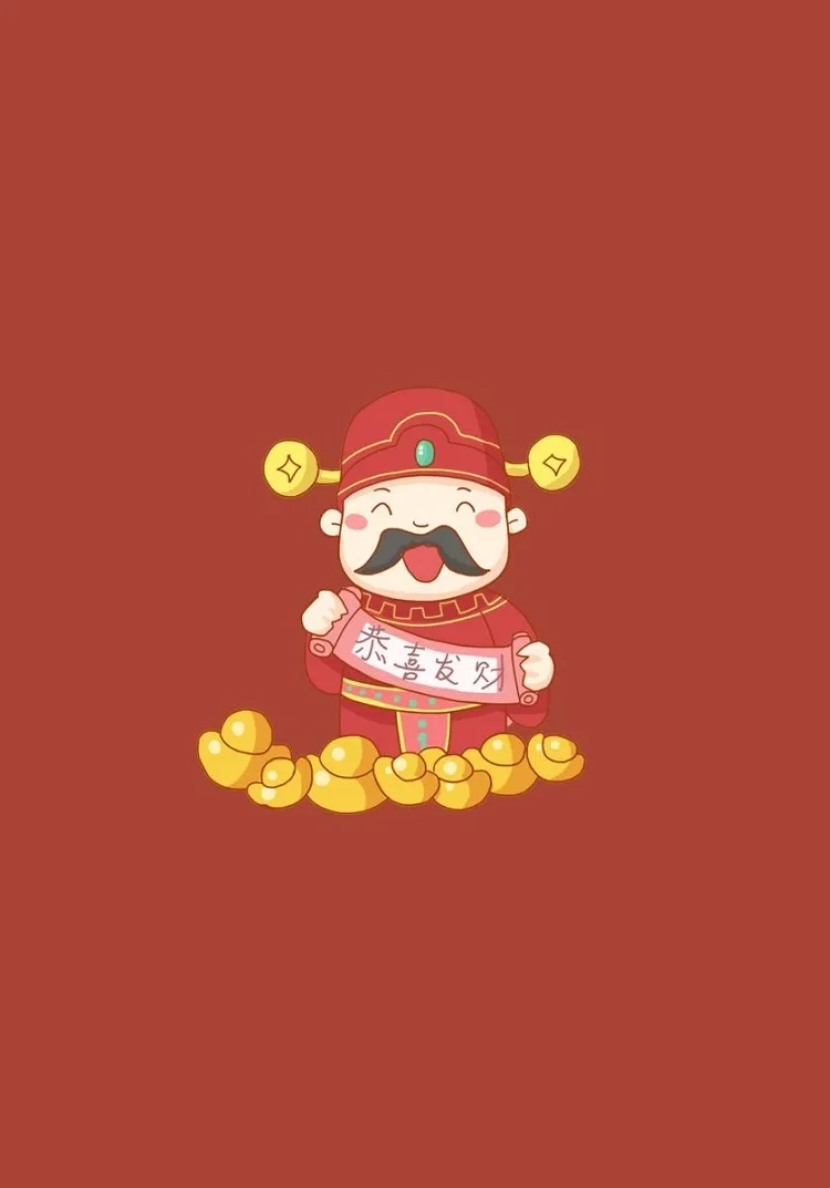 Ảnh thần tài chibi phát tài cho năm sung túc