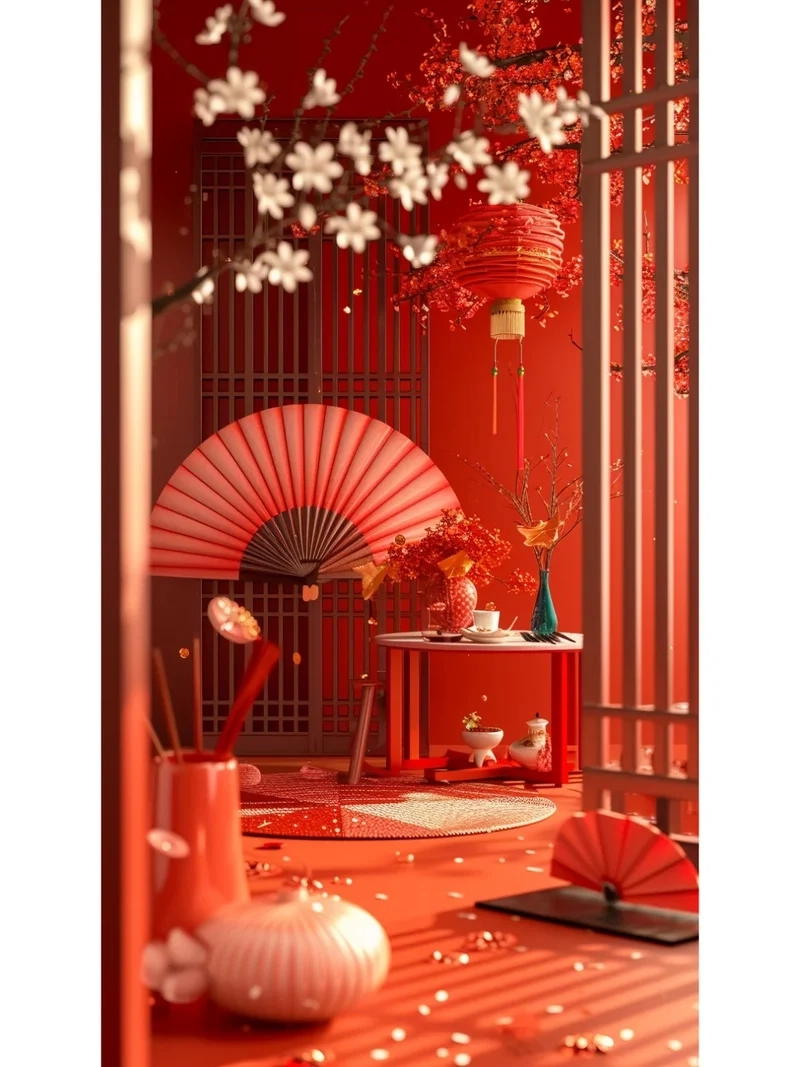 Không gian Tết sinh động với ảnh tiểu cảnh tết đẹp