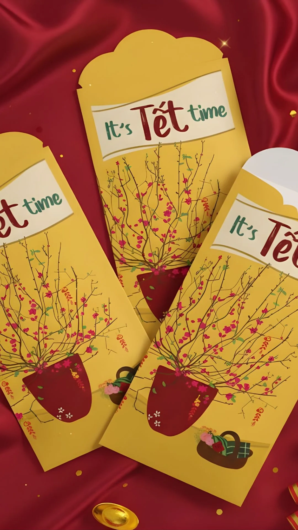 Chúc Tết trọn vẹn với Hình nền bao lì xì chúc Tết