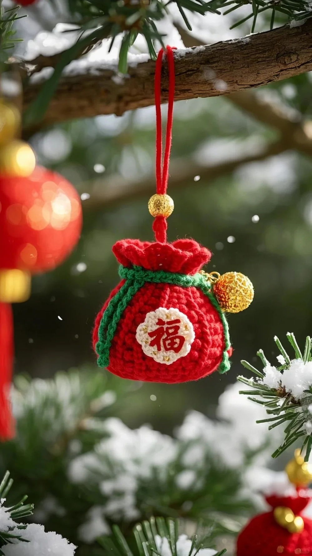 Mừng năm mới rộn ràng với Hình nền dây treo Tết mừng năm mới