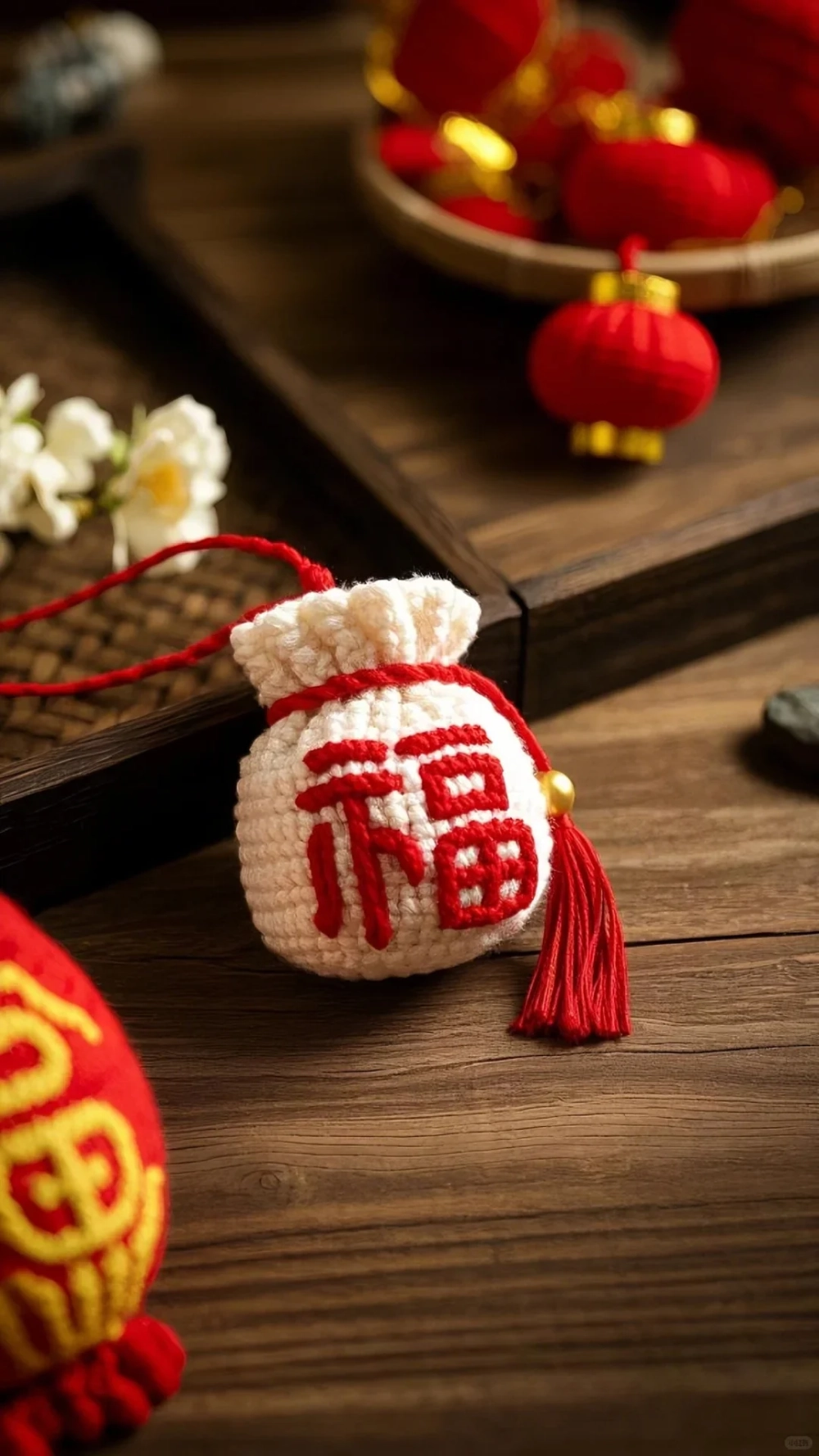 Nghệ thuật Tết tinh tế qua Hình nền dây treo Tết nghệ thuật