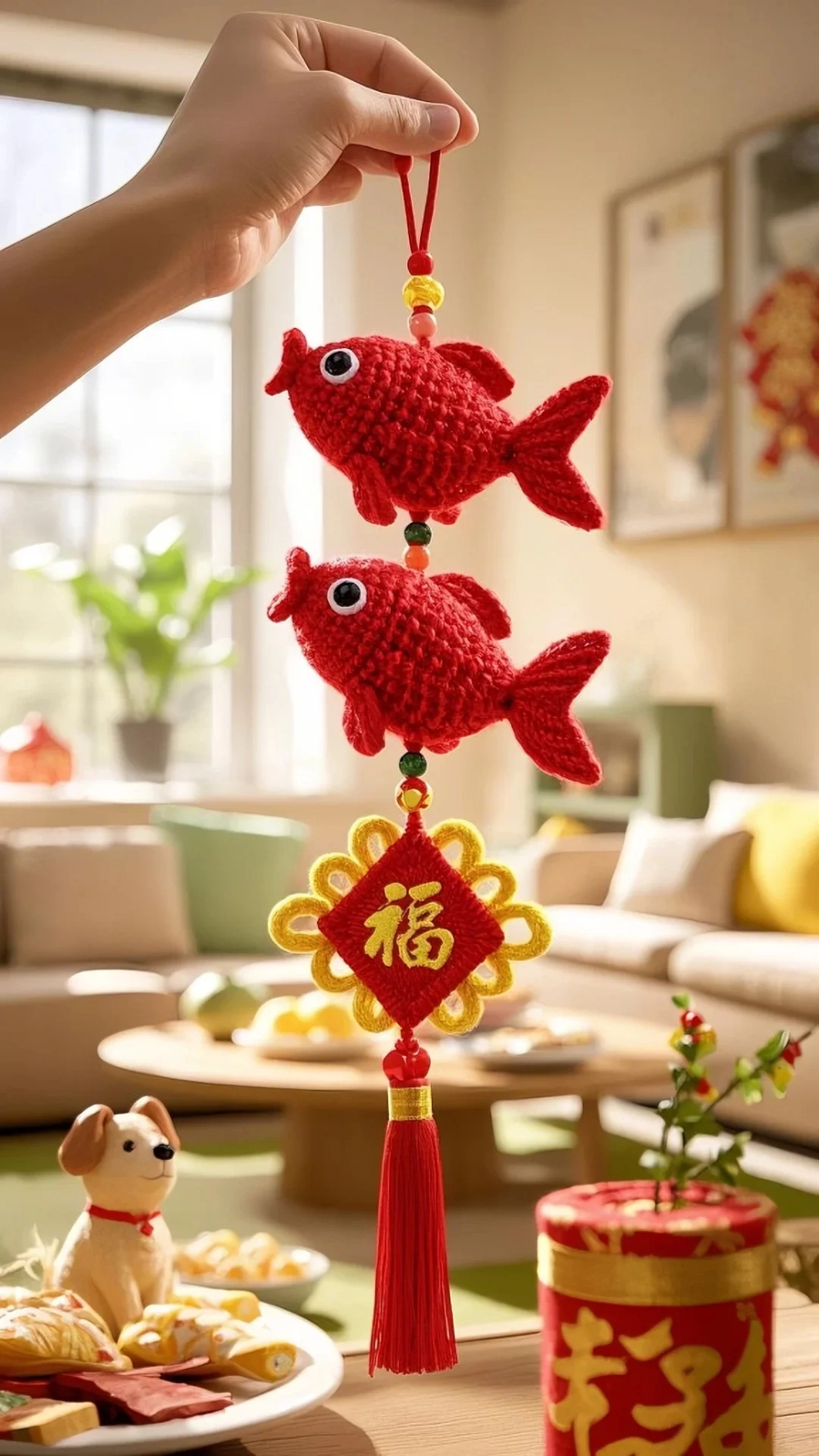 Xuân về rộn ràng cùng Hình nền dây treo Tết xuân