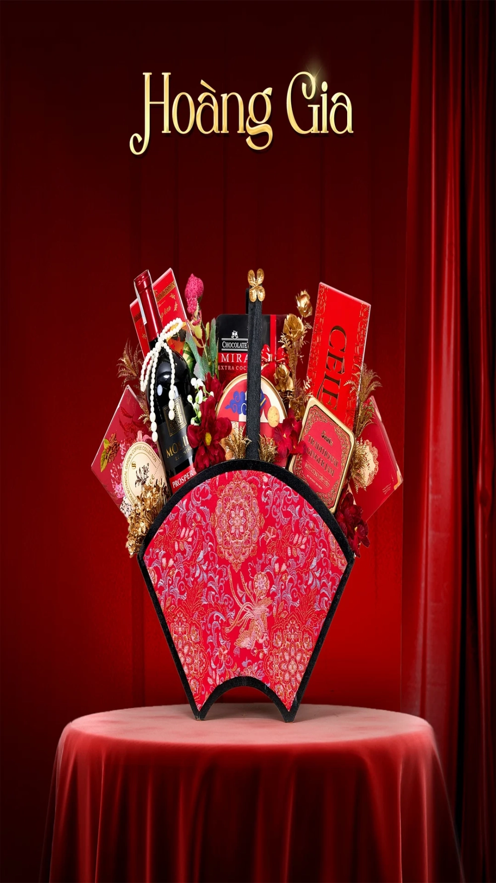 Không khí xuân rộn rã với Hình nền giỏ quà Tết không khí xuân