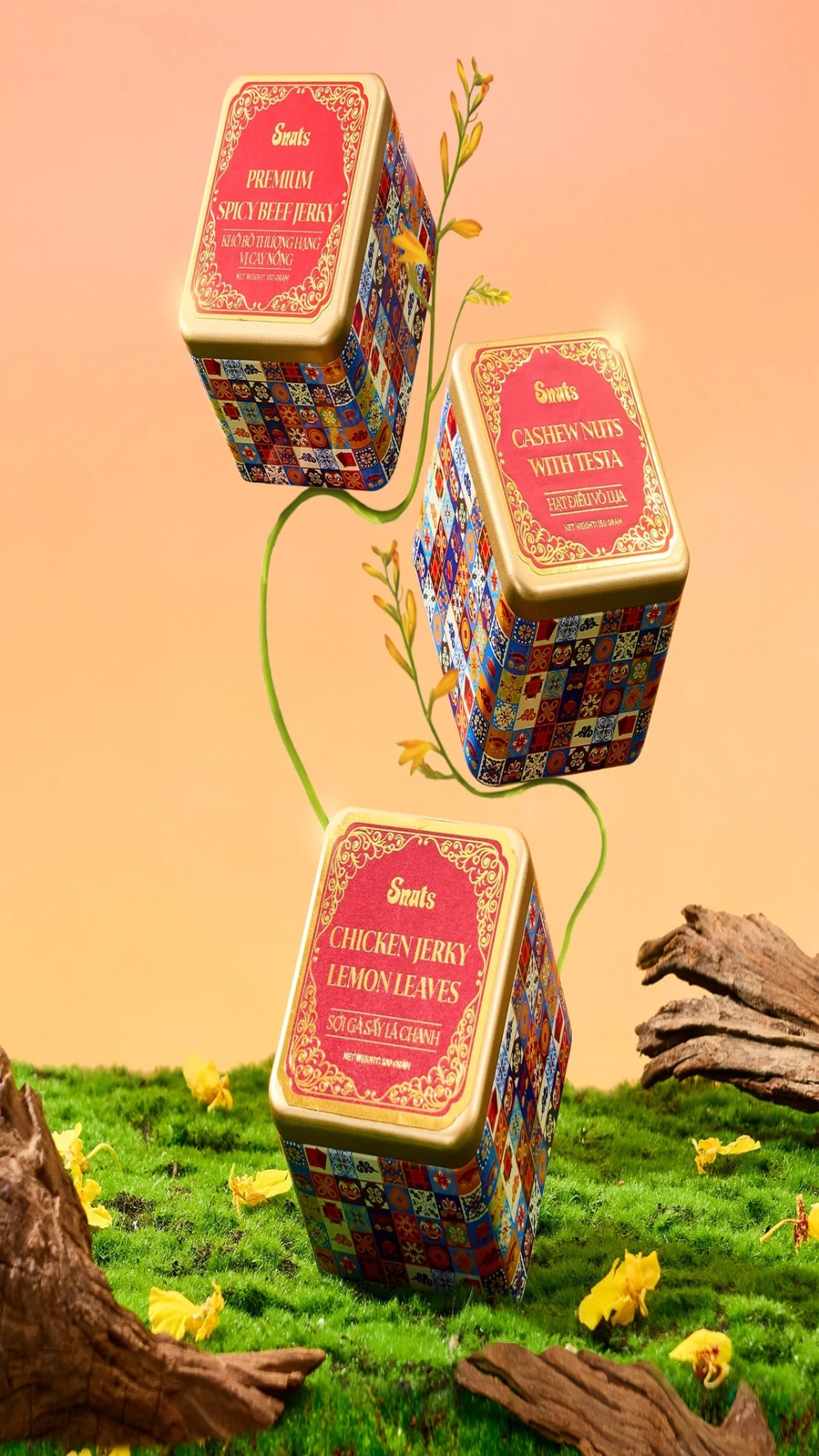 Trưng bày ấn tượng nhờ Hình nền giỏ quà Tết trưng bày