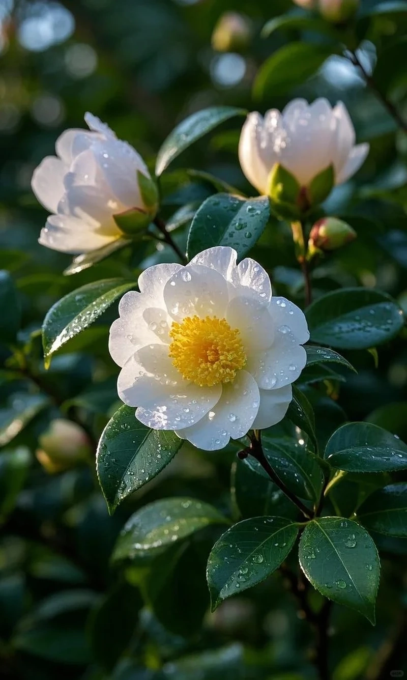 Hình nền hoa hải đường thiên nhiên gần gũi và dịu mắt