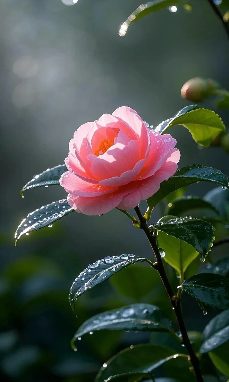 Hình nền hoa hải đường đỏ rực rỡ đầy sức sống