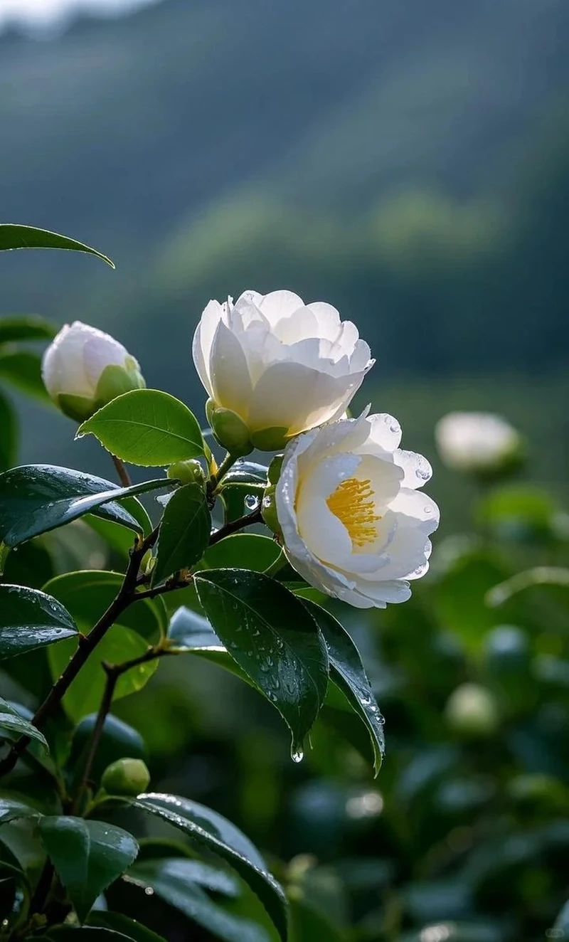 Hình nền hoa hải đường nhẹ nhàng mang cảm giác thư thái