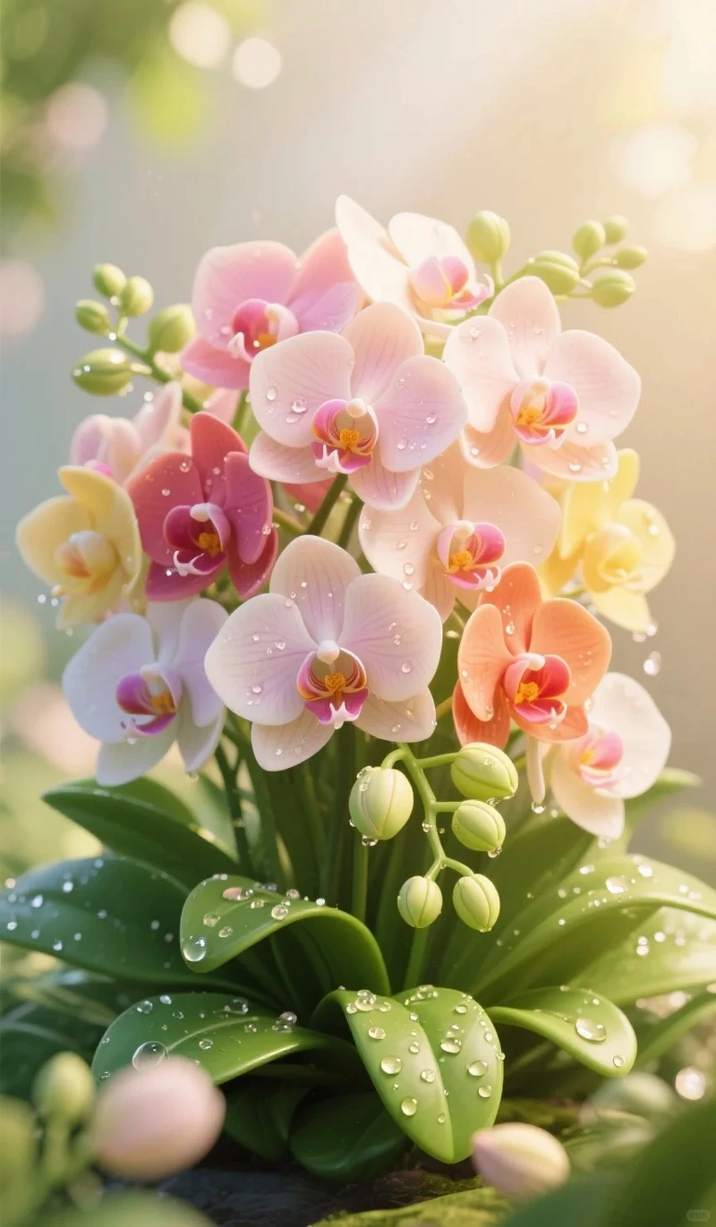 Hình nền hoa lan hồ điệp nền hồng nhẹ nhàng và cuốn hút