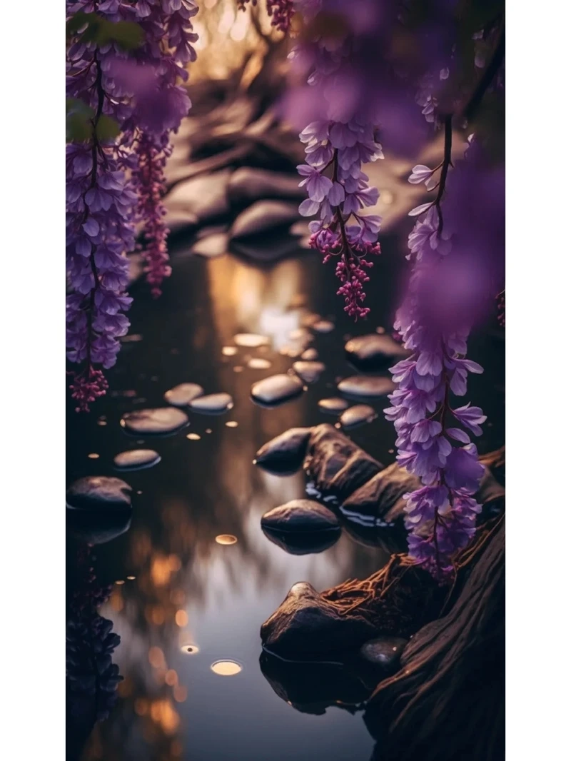 Dễ chịu mỗi ngày với hình nền hoa tử đằng nhẹ mắt