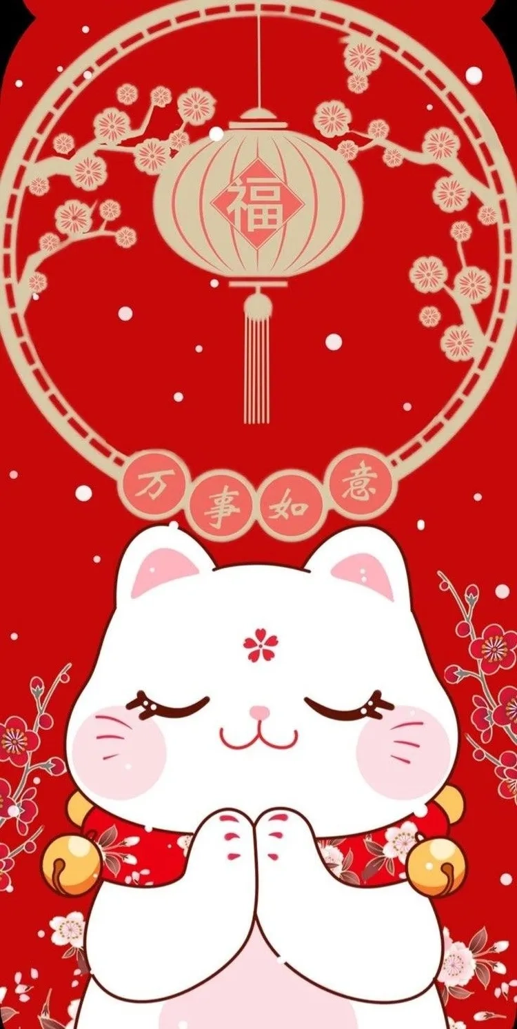 Hình nền hút tài lộc mèo thần tài đầy ý nghĩa
