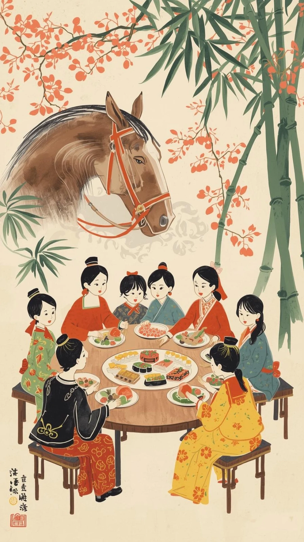 Thêm sắc xuân cho máy tính với Hình nền khay mứt Tết xuân