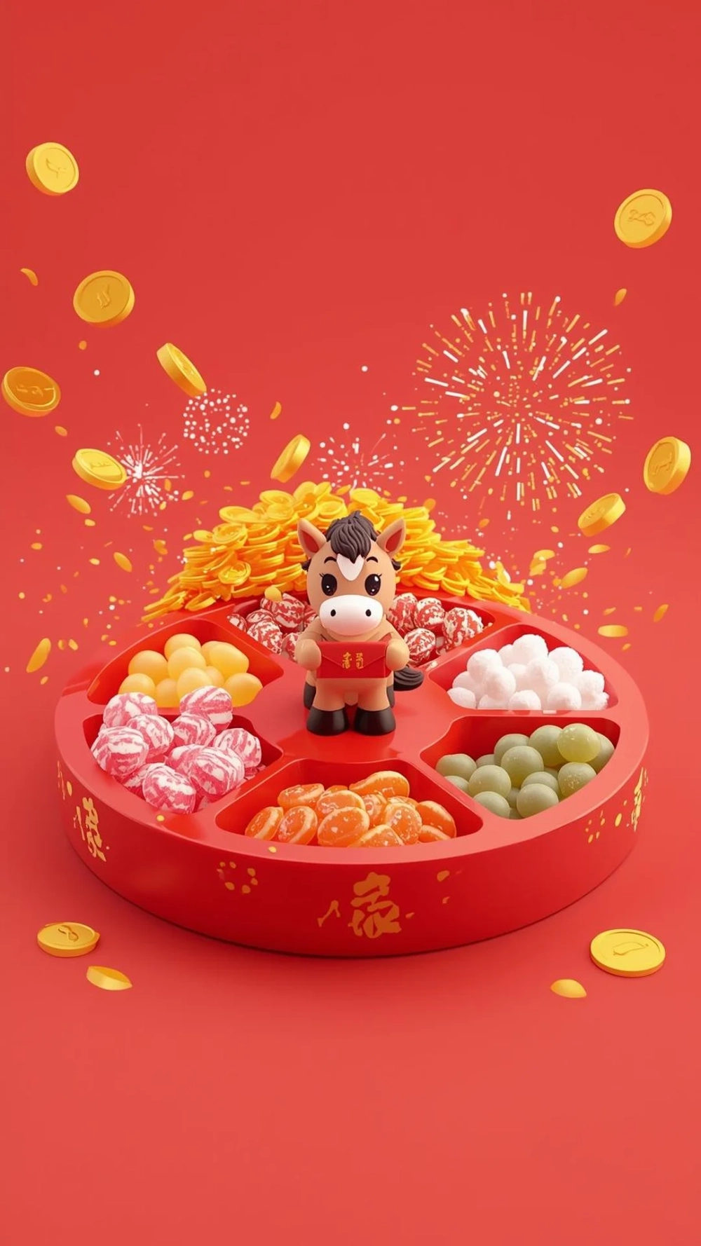 Chi tiết tinh tế qua Hình nền khay mứt Tết chụp cận cảnh