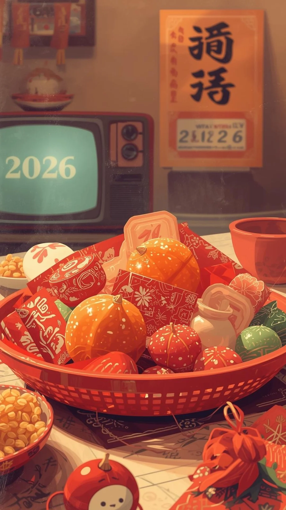 Giữ nét cổ truyền với Hình nền khay mứt Tết cổ truyền