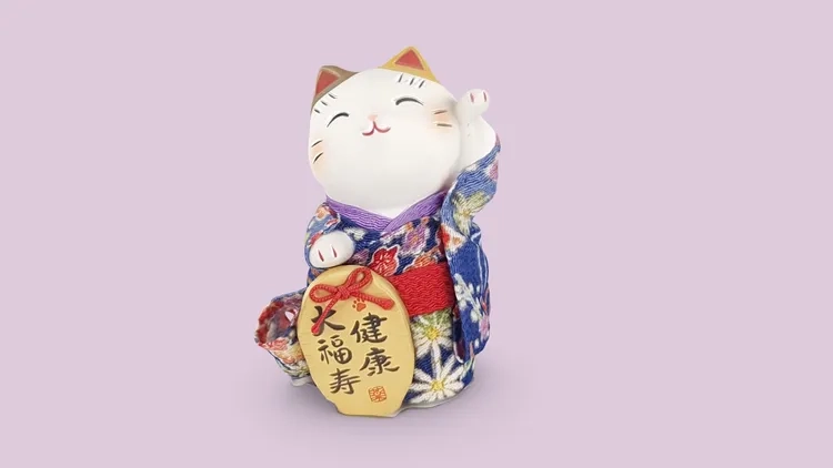 Cá nhân hóa iphone bằng hình nền mèo thần tài đẹp