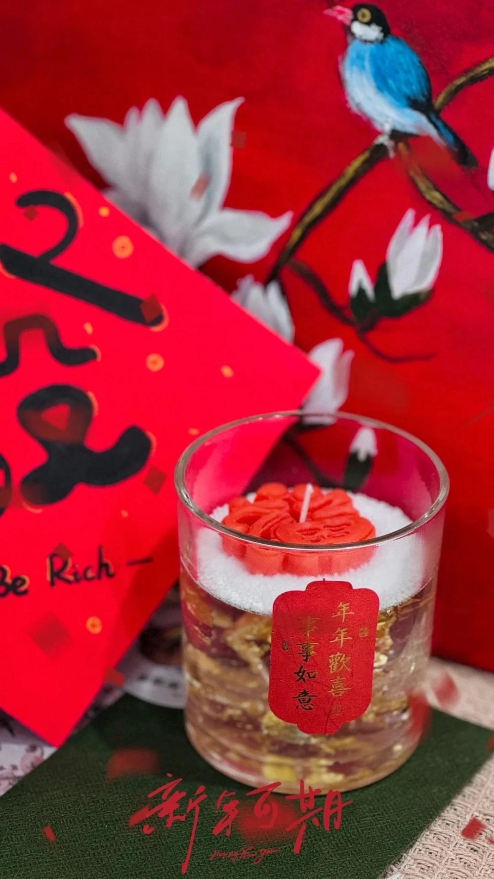 Không gian Tết ấm cúng nhờ Hình nền nến Tết không gian Tết