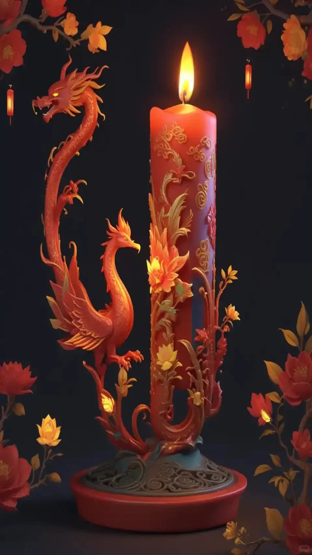 Không khí lễ Tết trọn vẹn với Hình nền nến Tết lễ Tết