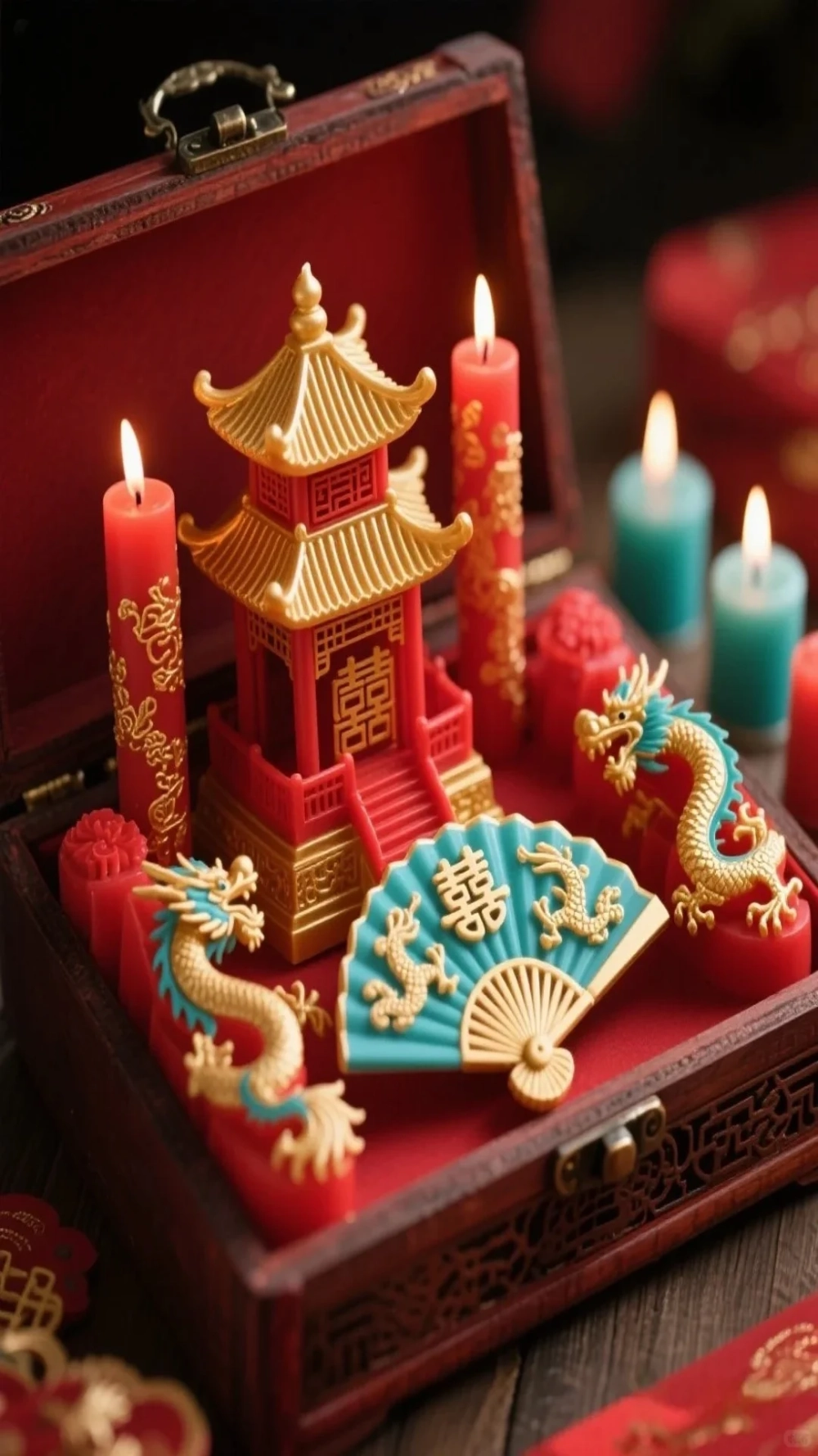 Không gian sang trọng nhờ Hình nền nến Tết sang trọng