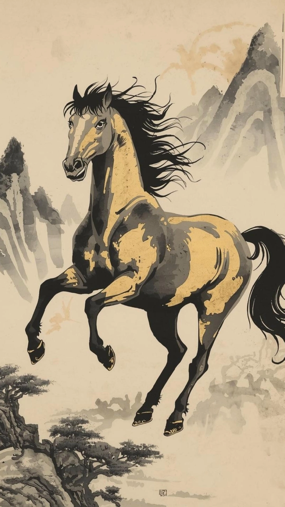 Ngựa dát vàng phong thủy mang lại may mắn