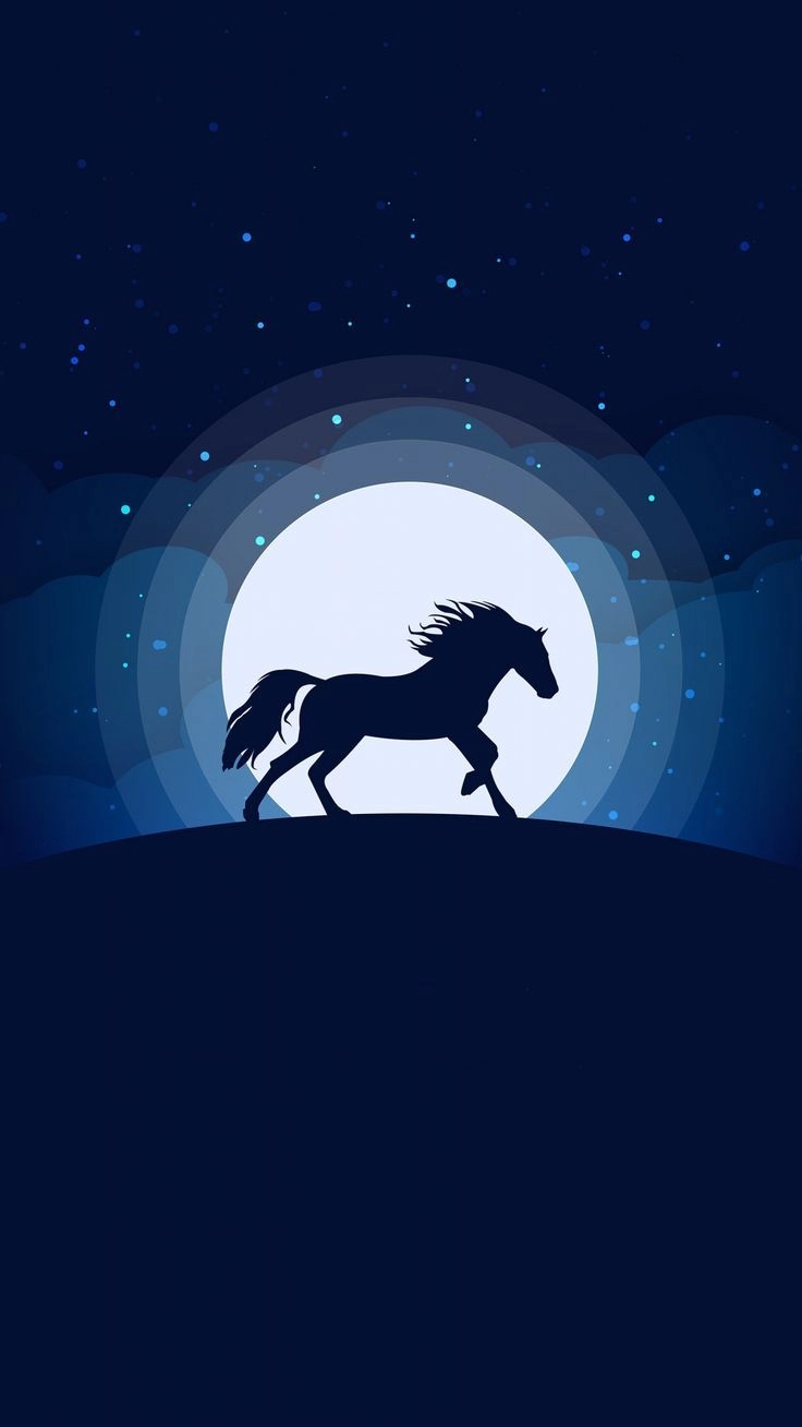 Hình nền ngựa nét vẽ đơn nghệ thuật độc đáo