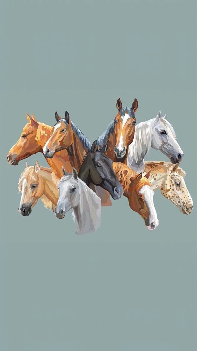 Hình nền ngựa tối giản nghệ thuật tinh tế