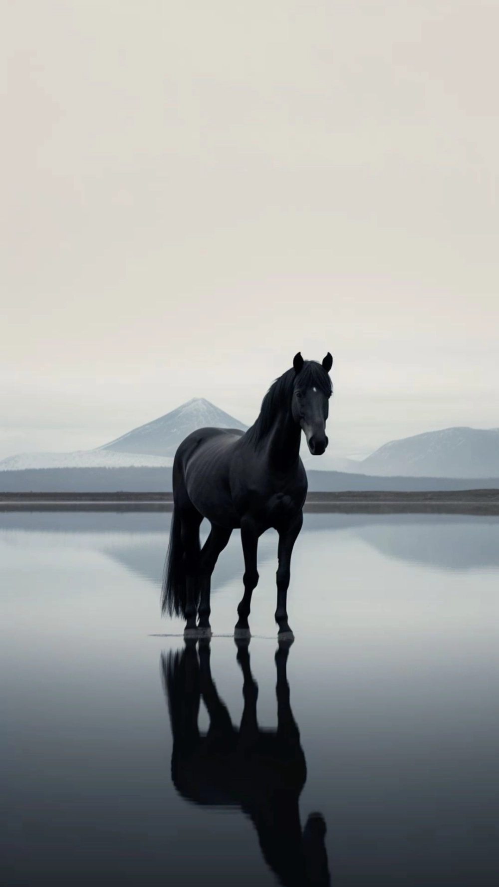 Ảnh ngựa tối giản tinh tế từng đường nét