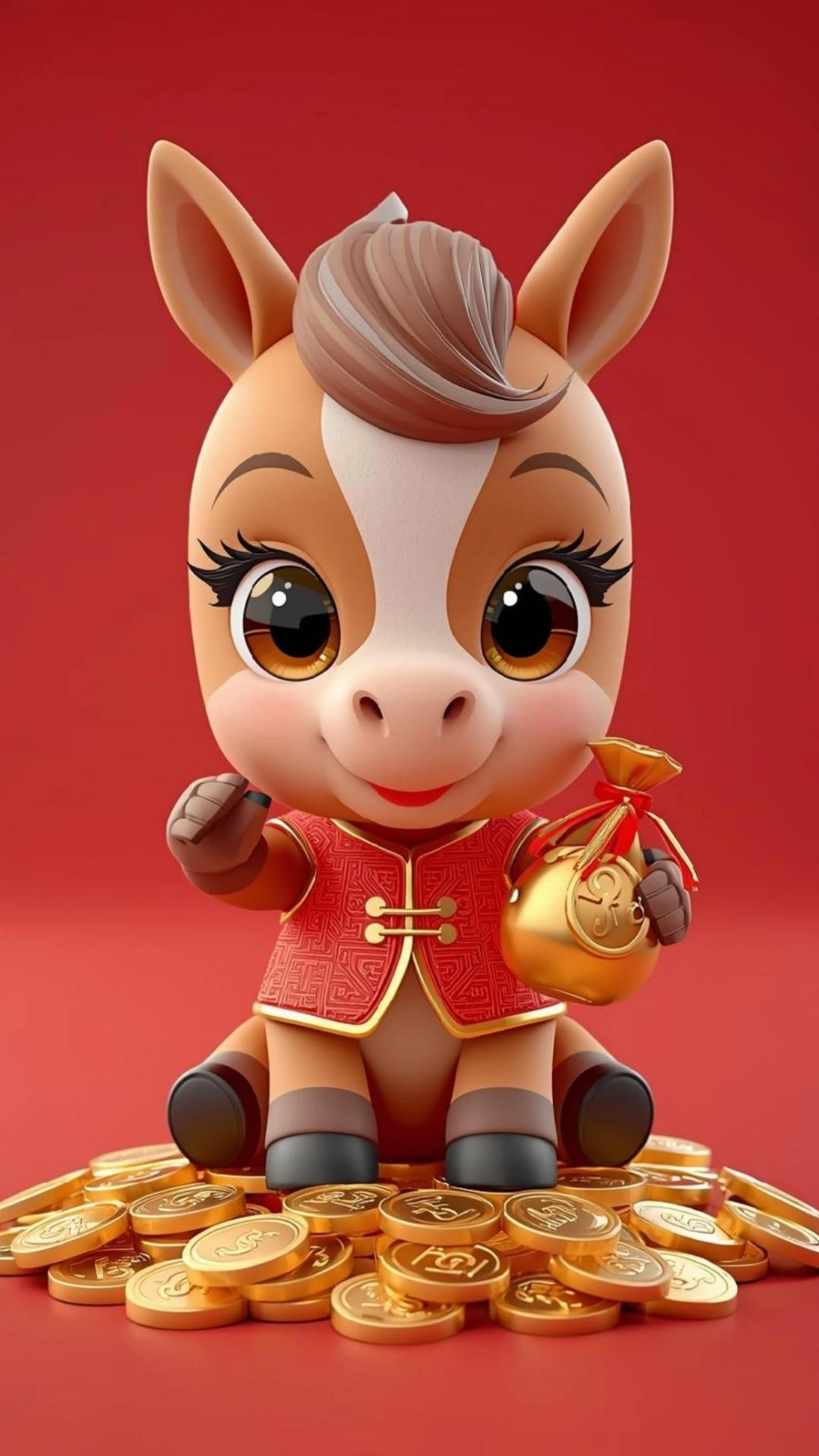 Background ngựa cute cho iphone phong cách tối giản