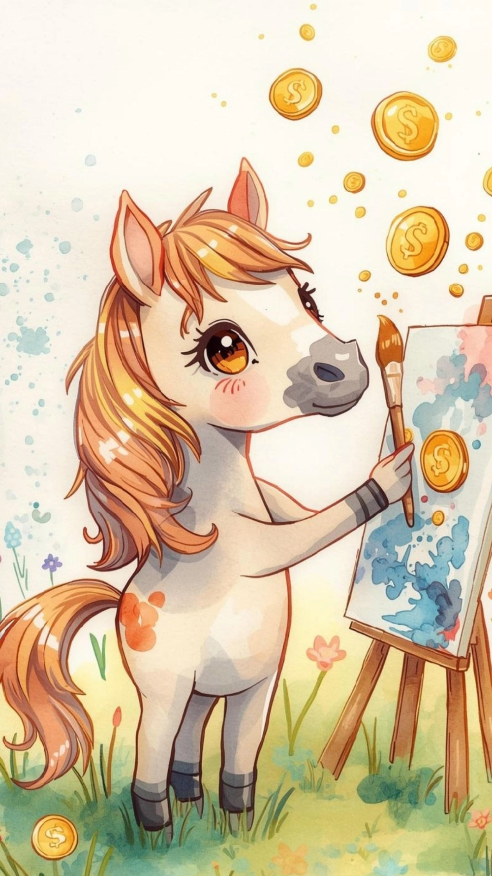 Ngựa cute bính ngọ ios tối ưu cho màn hình