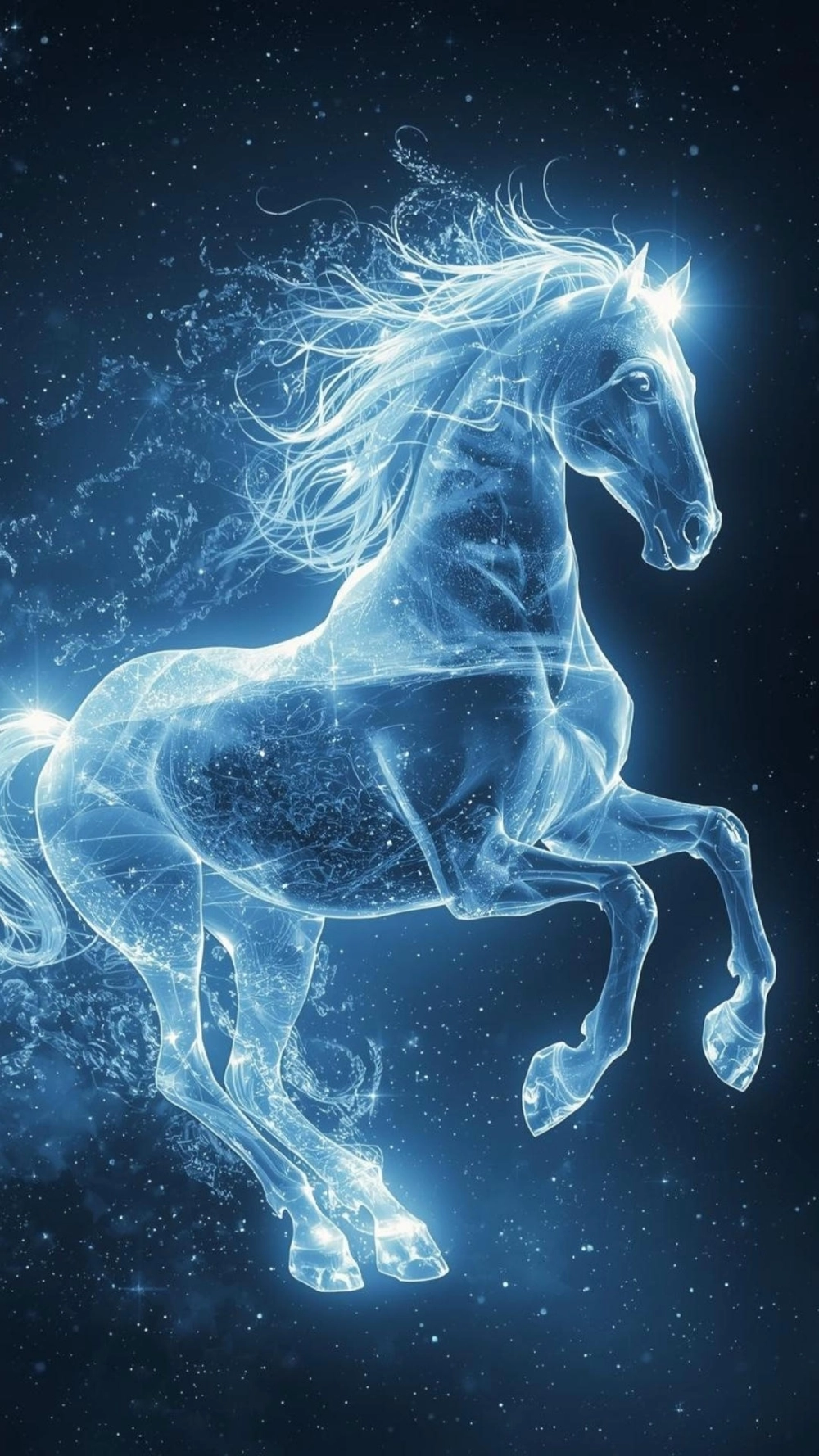 Hình nền ngựa mang chữ lộc màu vàng kim sắc nét