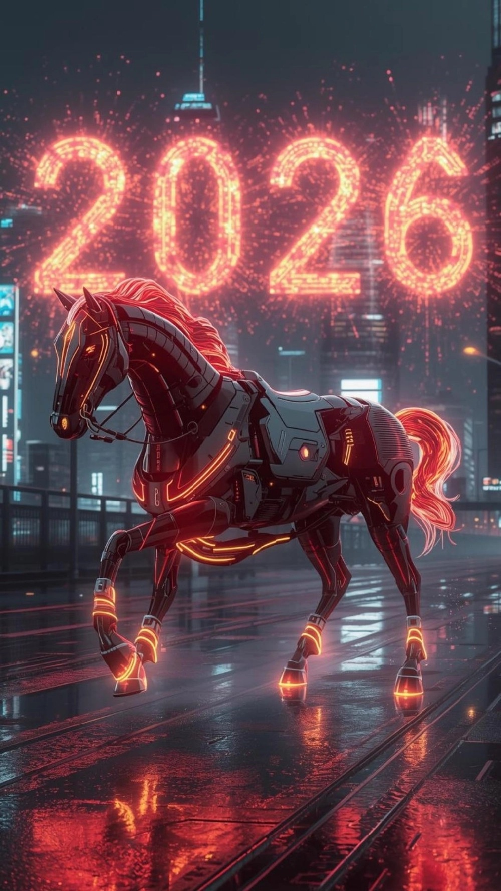 Hình nền ngựa chạy dưới trăng thanh bình và huyền bí