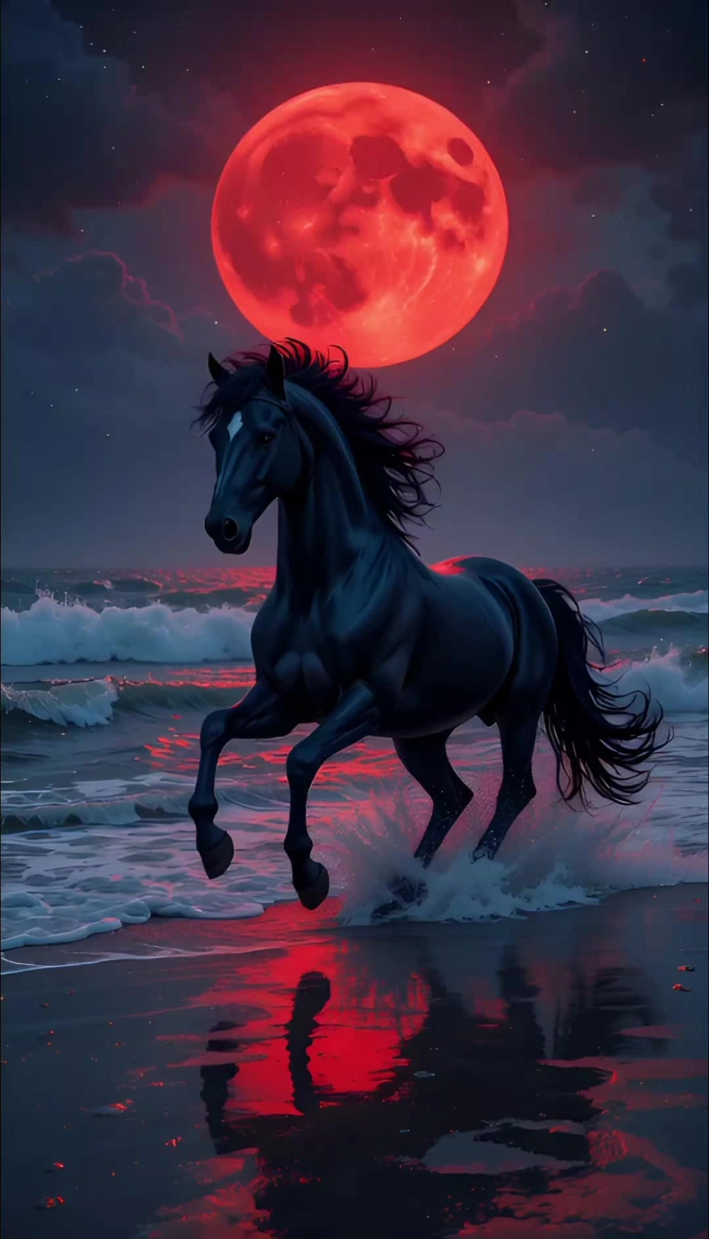 Giao diện tết với hình nền ngựa đỏ may mắn