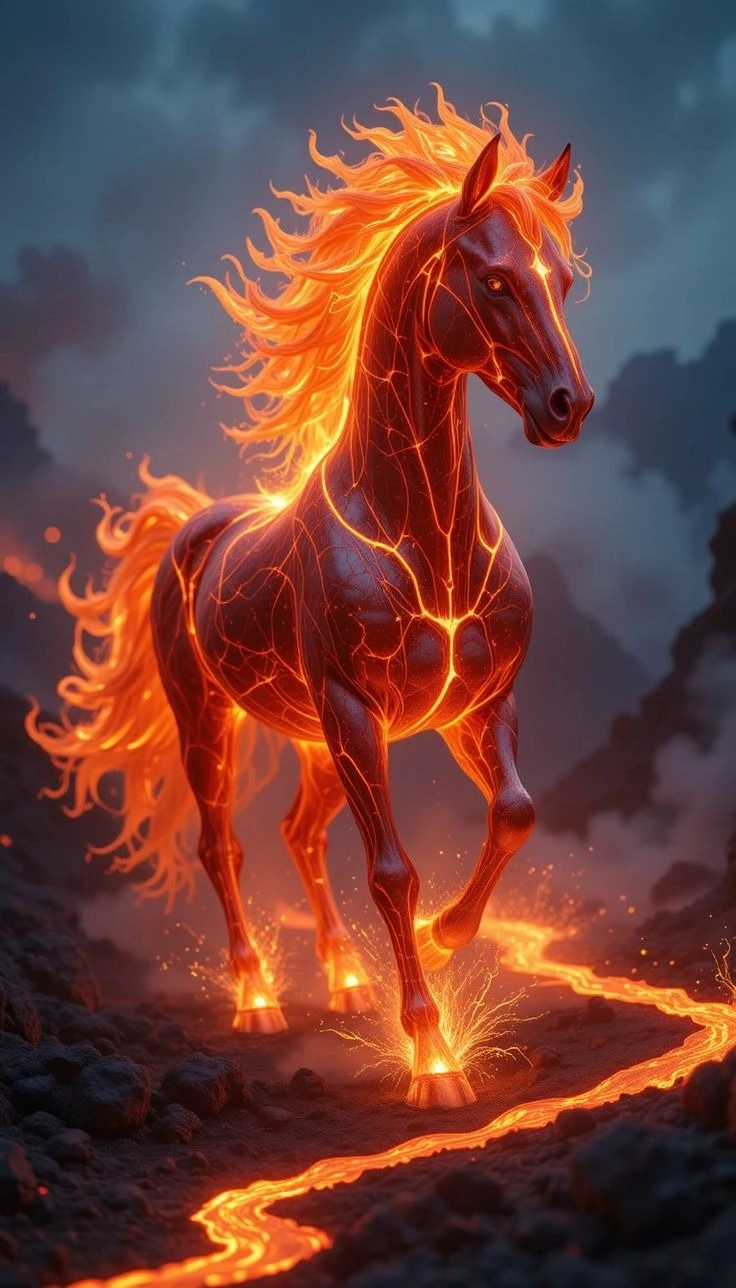 Hình nền ngựa đỏ cho mệnh hỏa tăng cường vận may