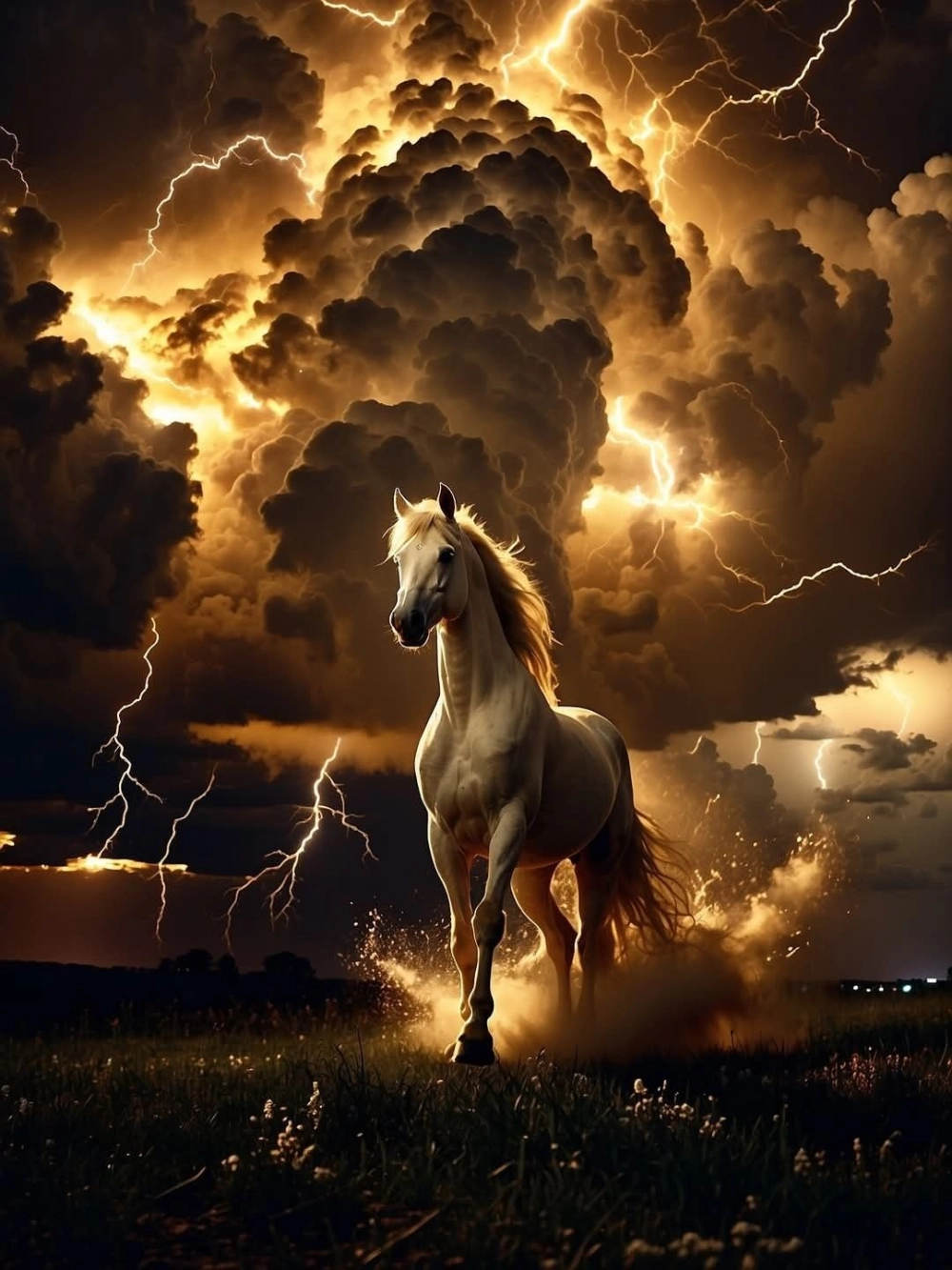 Hình nền ngựa thủy mặc 4k sắc nét từng chi tiết