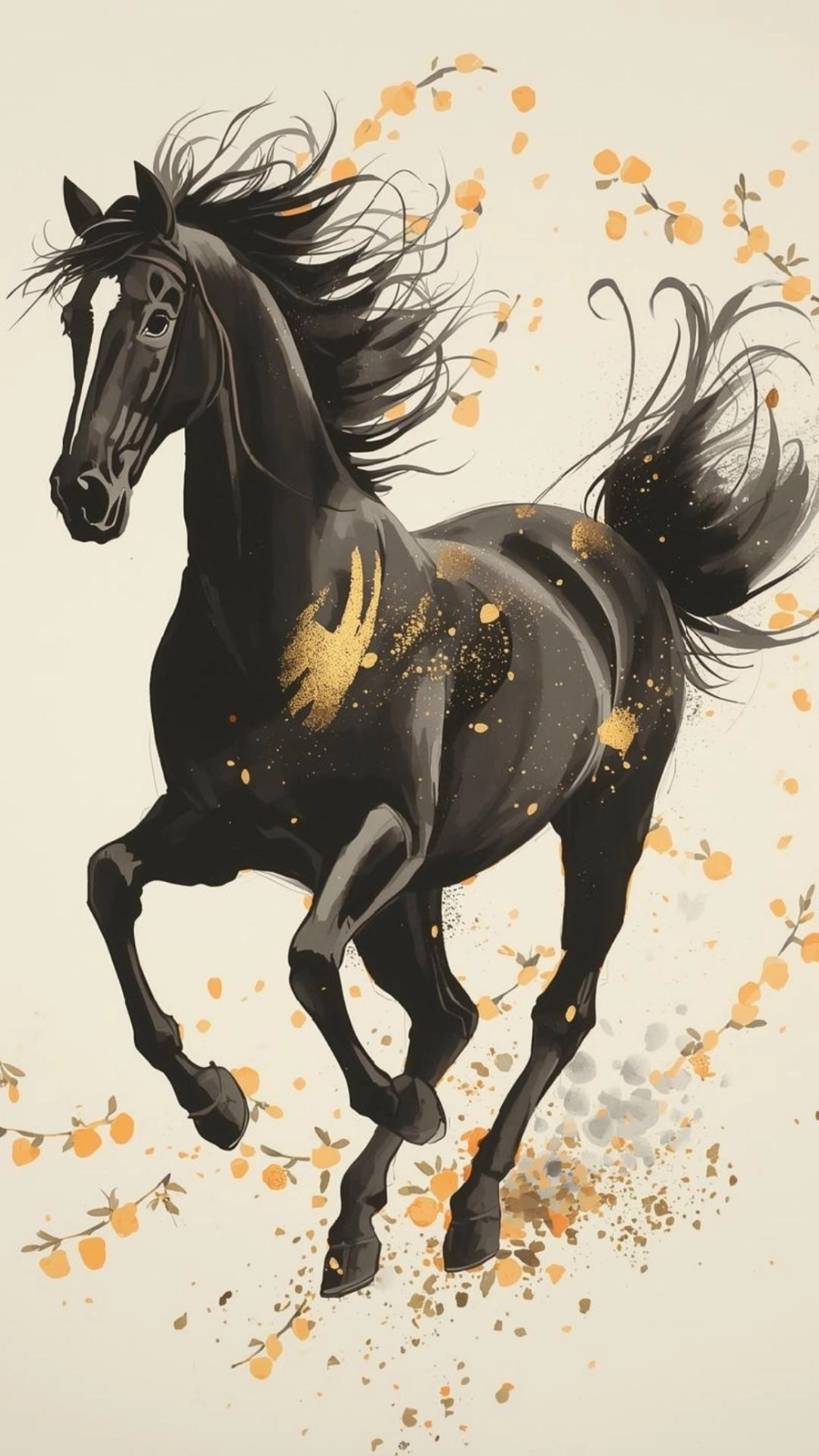 Hình nền ông thần tài cưỡi ngựa du xuân rước hỷ